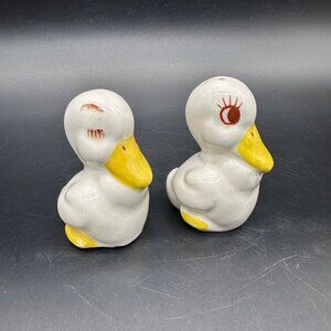 Vintage Duck Pelican Shakers Rio Hondo California Pottery Figurines Mid Century